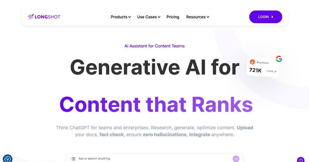 LongShotAI: Ai assistant for exceptional content creation