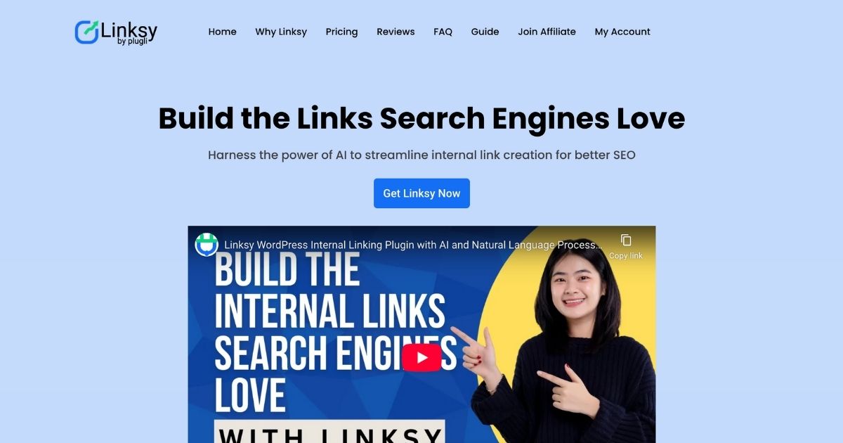 Linksy: AI internal link building tool