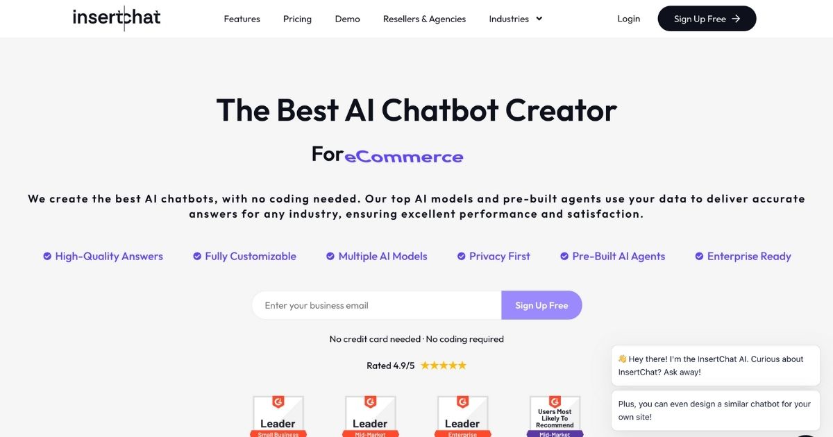 InsertChat: AI chatbot creator