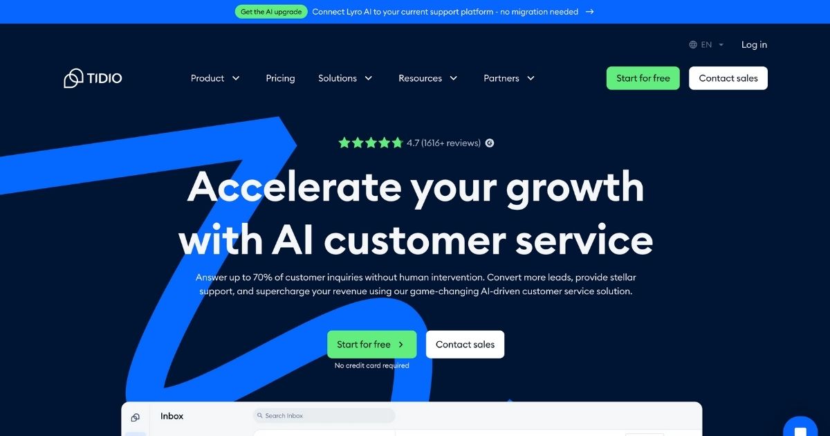 Tidio: AI customer service solution
