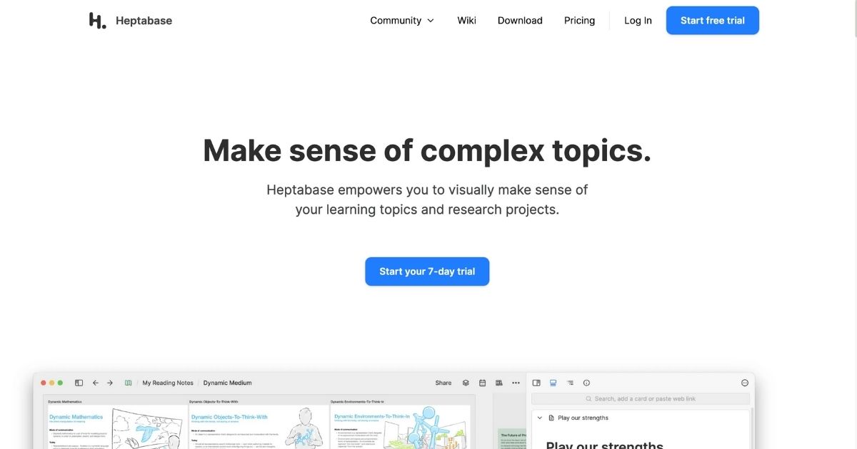 Heptabase: Visual note-taking tool