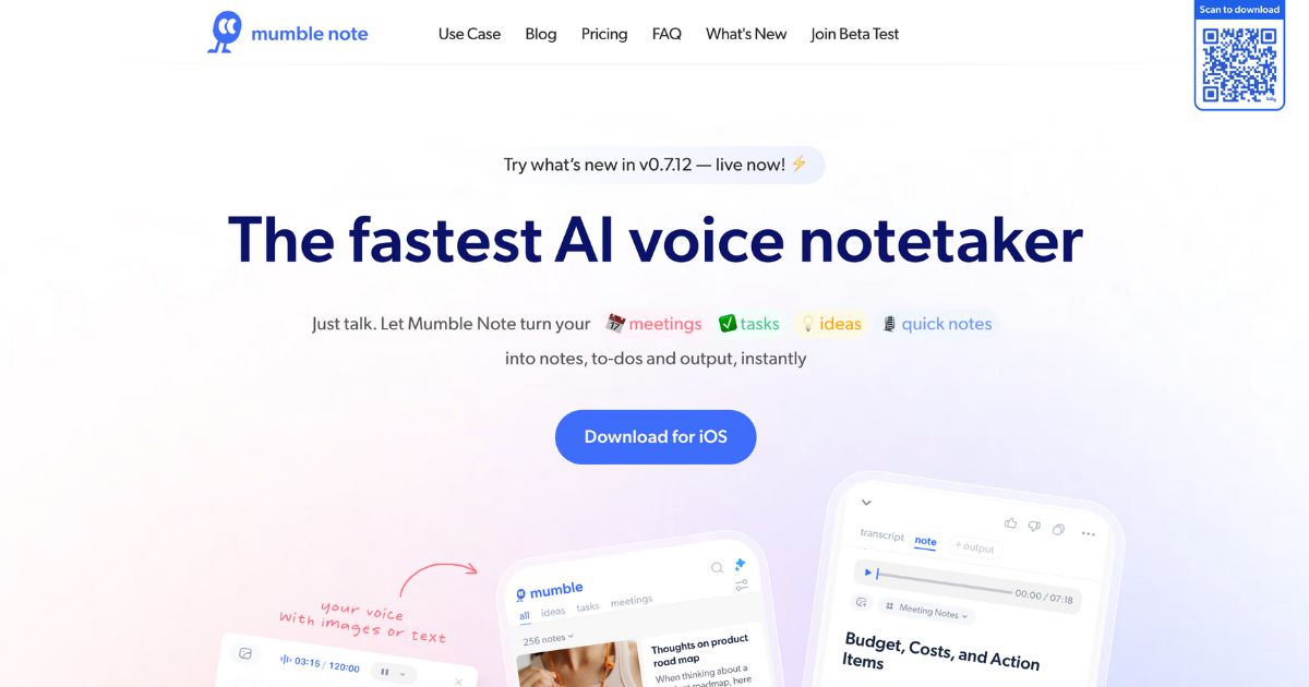 Mumble Note: AI-powered note organization