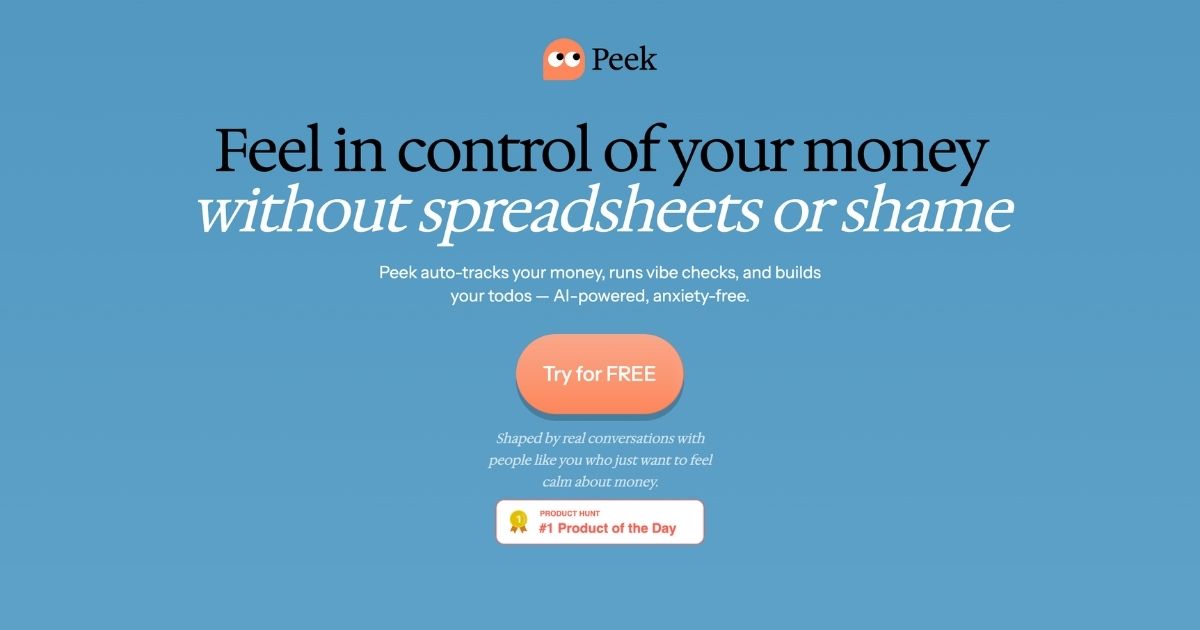 Peek: AI-powered financial wellness platform