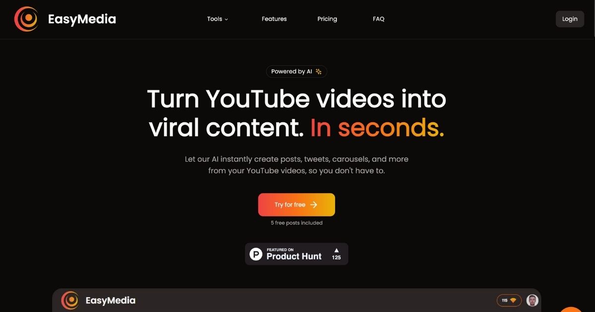 EasyMedia: Transform YouTube Videos into Social Posts