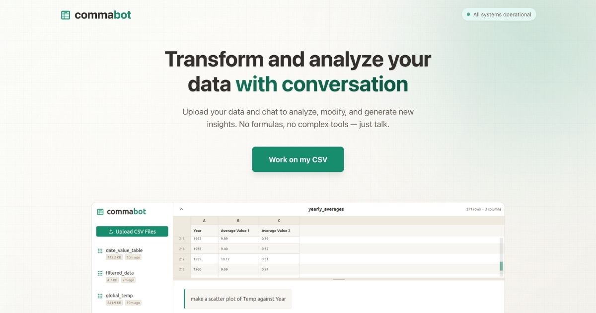 Commabot: Streamline CSV Data Editing.