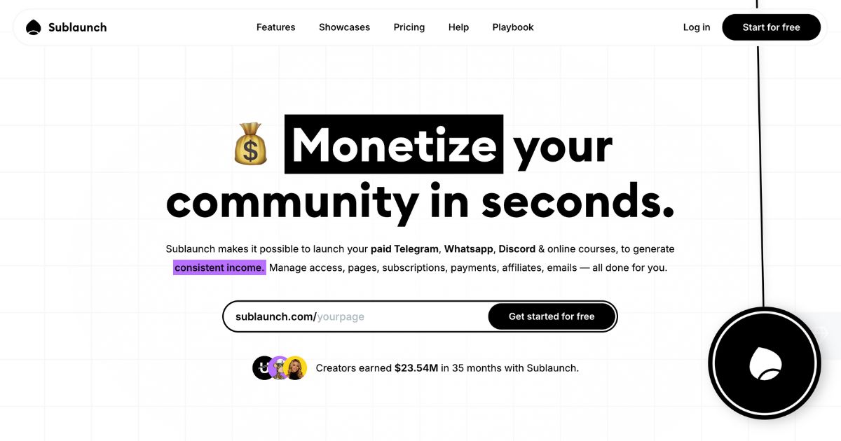 Sublaunch: Monetization Platform for Creators