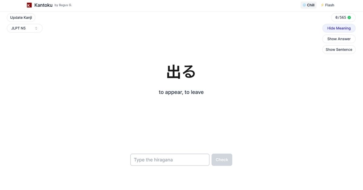 Kantoku Kanji: Interactive Video Learning