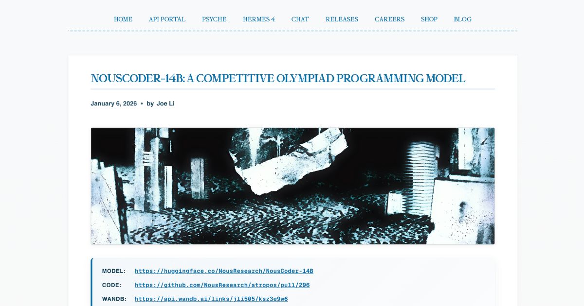 NousCoder-14B: AI Competitive Programming Model