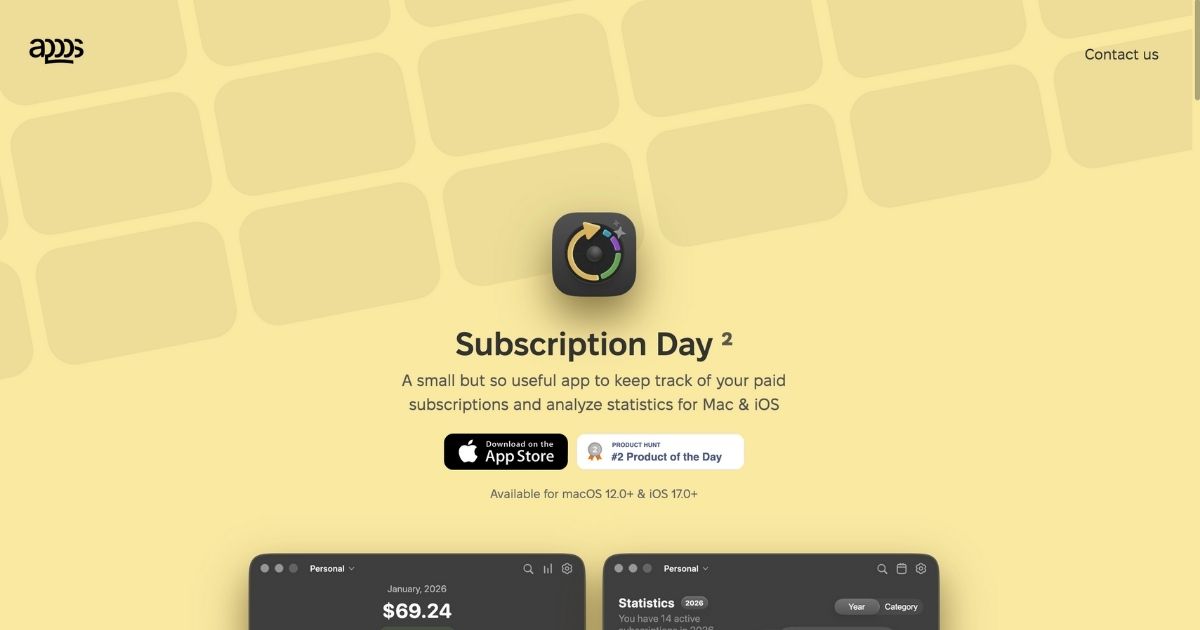 Subscription Day: Streamlined Subscription Expense Tracking